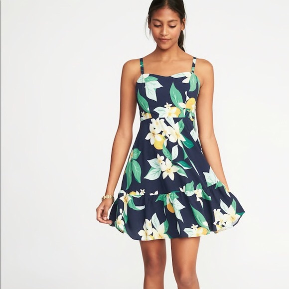 Old Navy Dresses & Skirts - Old Navy Cami Fit and Flare Ruffle Mini Dress